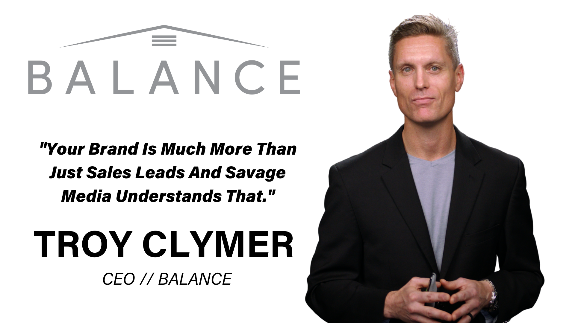 Troy Clymer CEO of balance
